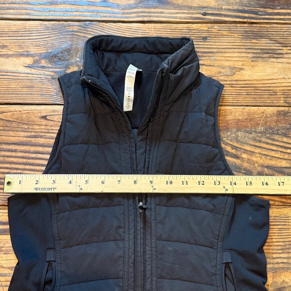 Lululemon Another Mile Vest Womens Size 6 Black Puffer Running Reflective - Picture 7 of 9